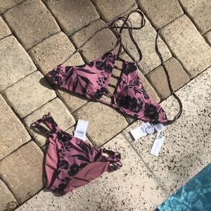 O’Neill Luna Reversible Halter Bikini Top & Bottom